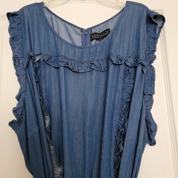 Eloquii Blue Dress NWT Size 24 - Picture 4 of 7